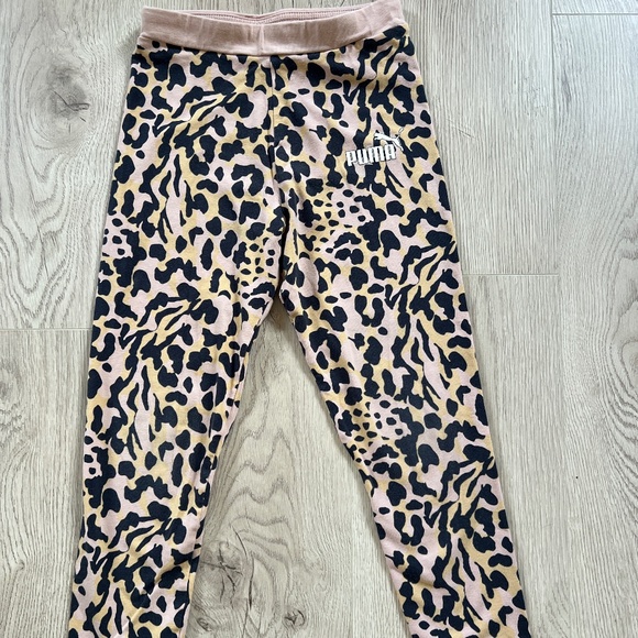 Girls Leopard Alpha Printed Youth Leggings Sz.7-8Y - Picture 4 of 6
